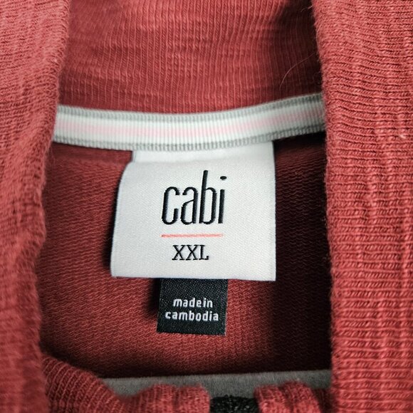 CAbi #4122 Training Jacket Burgundy Full Zip Long Sleeve Stretch XXL - Picture 2 of 8